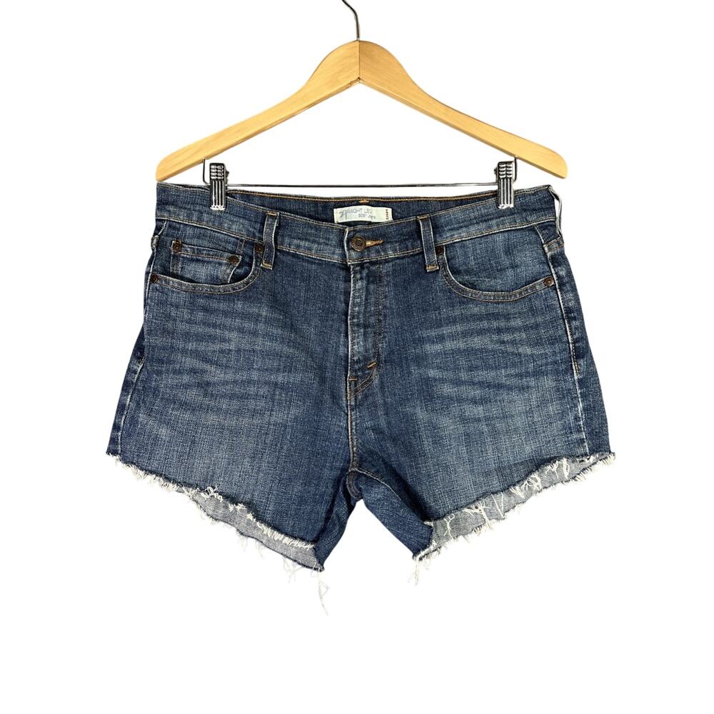 Levi's Shorts Womens 12 Blue Cut Off 505 Frayed Denim Mid Rise 3.5"